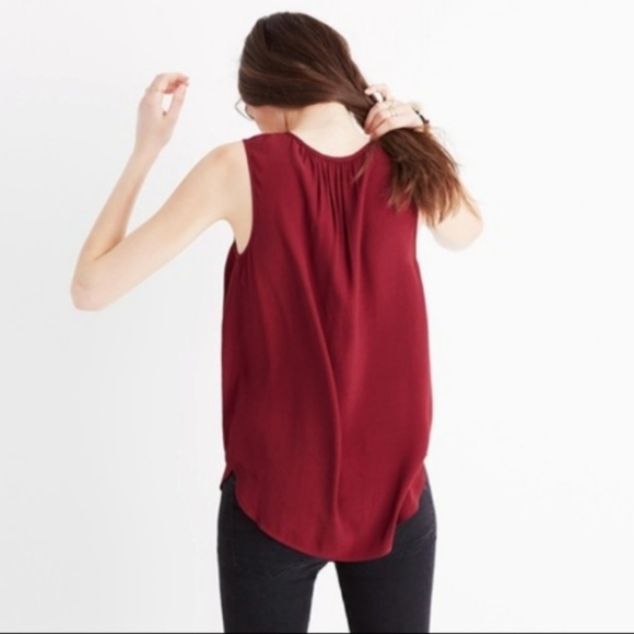 Madewell | Memory Keyhole Gauze Tank Top - Picture 5 of 6